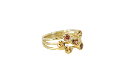 Peach Sapphire Jazz Ring