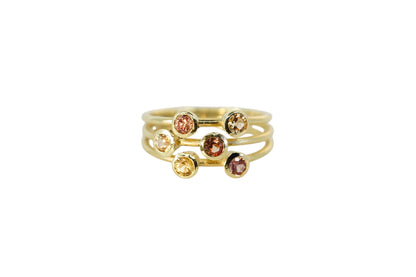 Peach Sapphire Jazz Ring