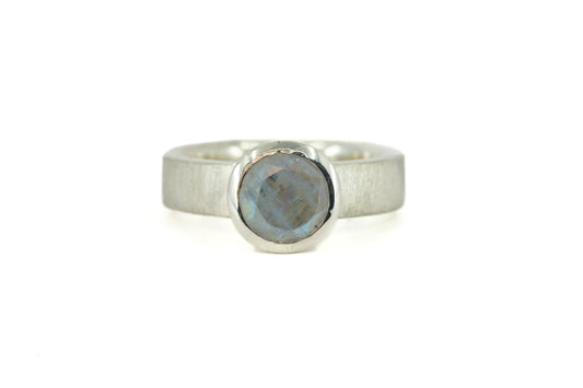 Moonstone Chunky Silver Ring