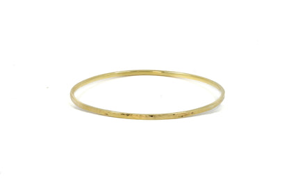 Hammered 9ct Gold Bangle