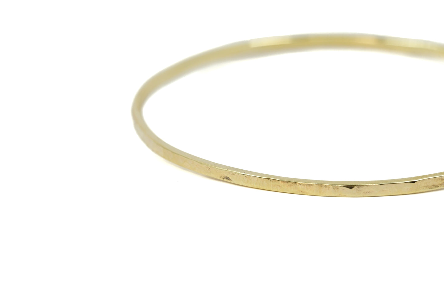 Hammered 9ct Gold Bangle