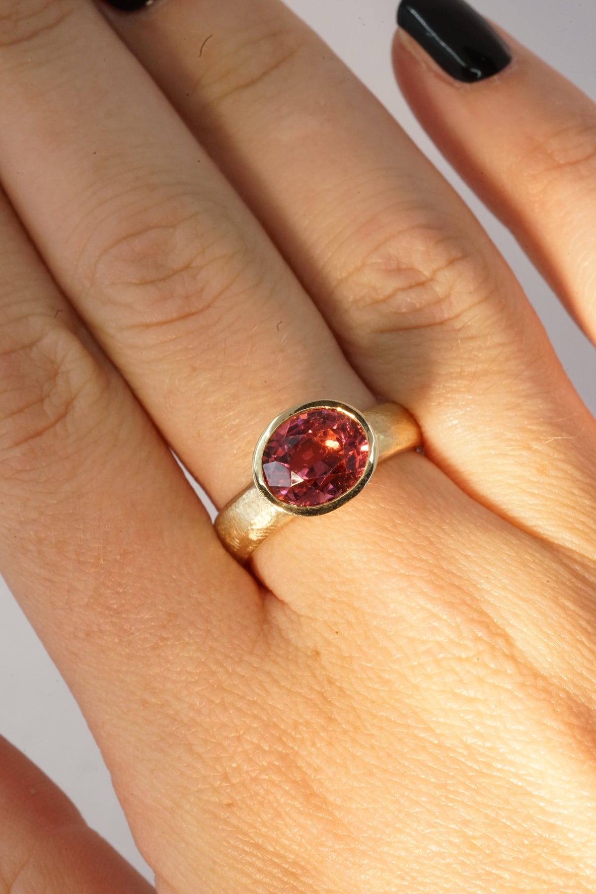 Chunky Pink Tourmaline Ring | Libby Rak Jewellery