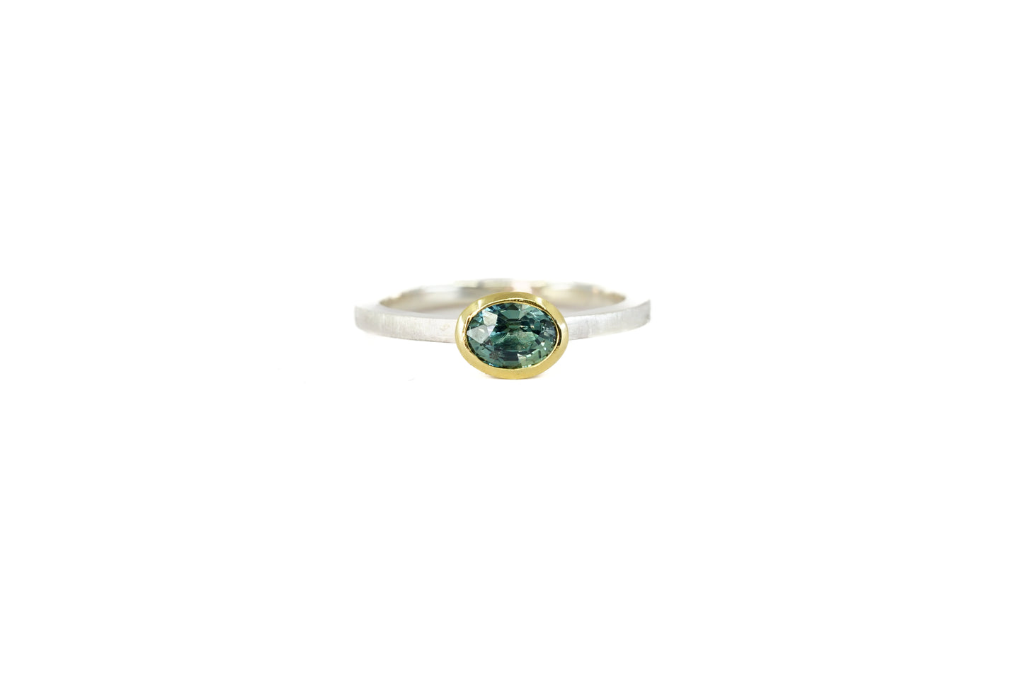 Teal Sapphire Stacking Ring