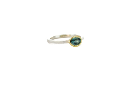 Teal Sapphire Stacking Ring