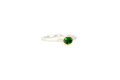 Tsavorite Garnet Stacking Ring