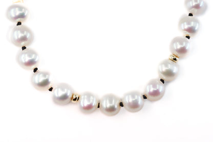 Black and Gold Pearl Necklace