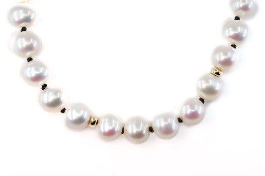 Black and Gold Pearl Necklace