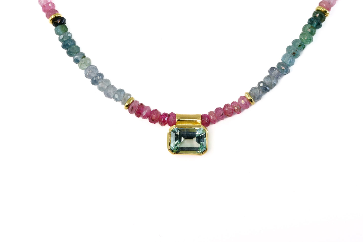 Beryl and Tourmaline Necklace