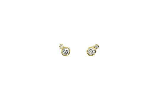 Diamond Assymetric Studs