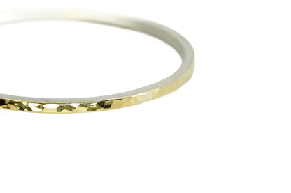 Layered Gold on Silver Bangle