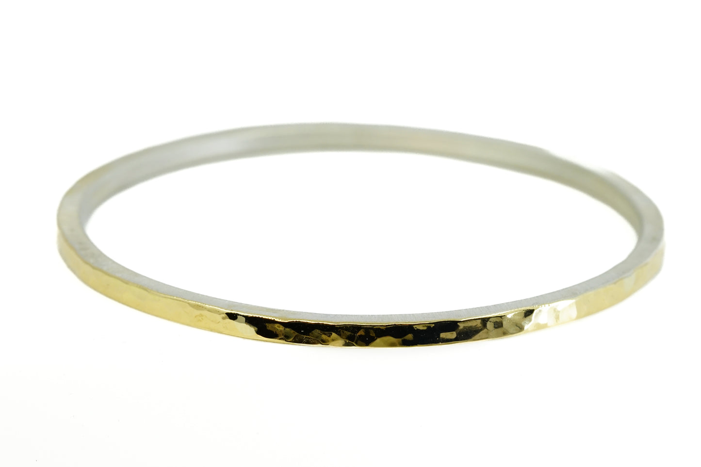 Layered Gold on Silver Bangle