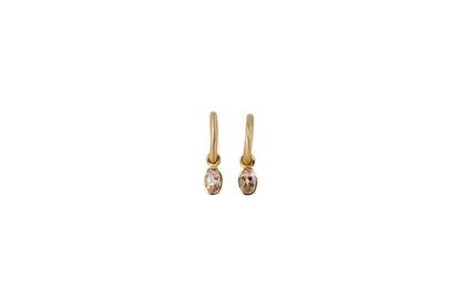 Oval Morganite Hoops