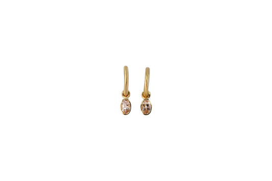 Oval Morganite Hoops