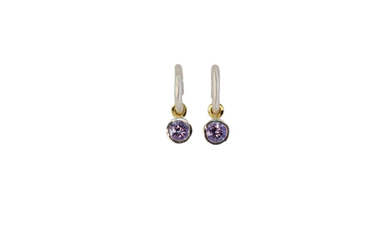 Pale Tanzanite Hoops