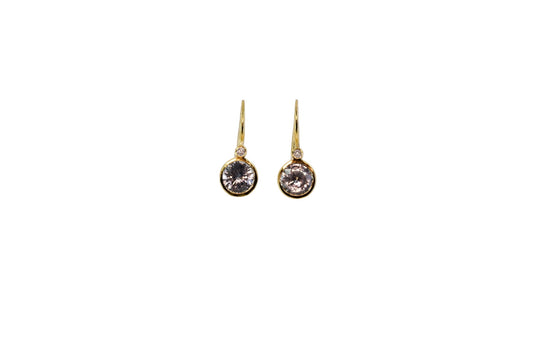 Grey Sapphire and Diamond Drops