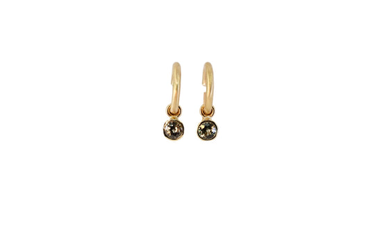 Green Sapphire Hoops