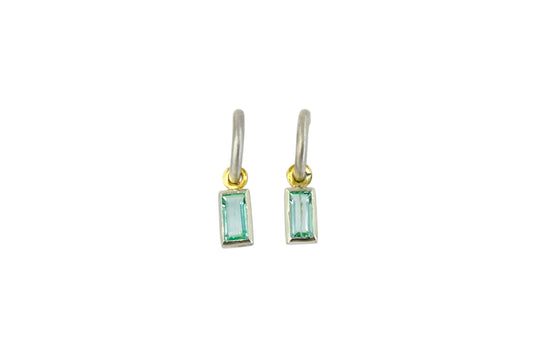 Mint Tourmaline Hoops