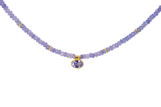Tanzanite and Sapphire Necklace