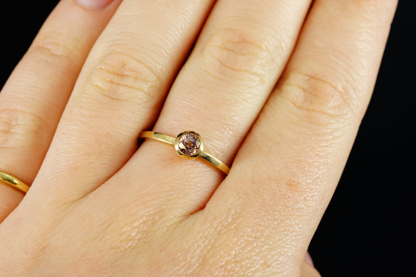 Pink Sapphire Stacking Ring | 9ct Gold