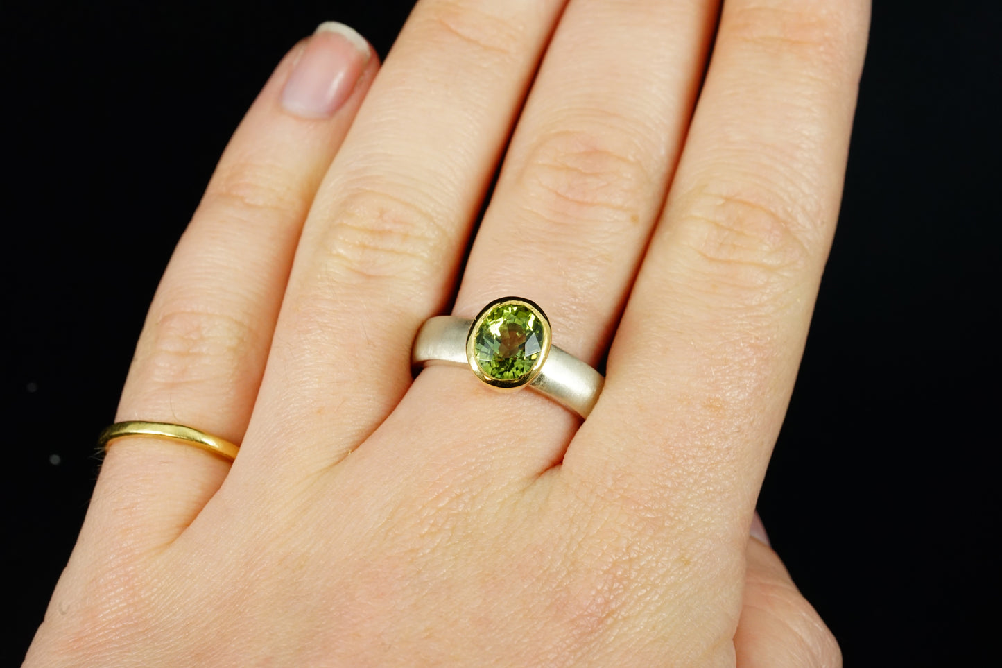 Spring Green Tourmaline Ring