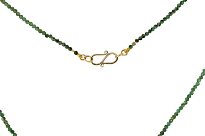 Teal Green Sapphire and Emerald Necklace