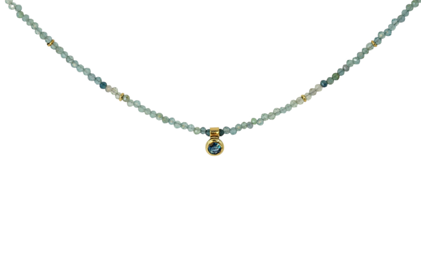 Little Aquamarine Bead Necklace