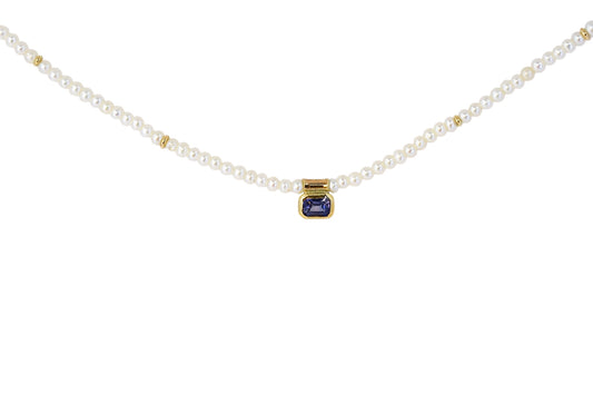 Pearl & Sapphire Necklace