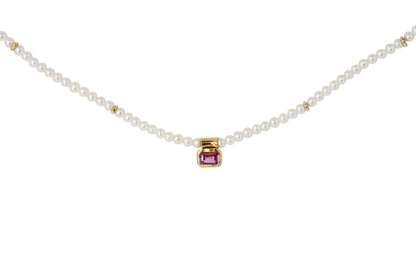 Pearl & Sapphire Necklace
