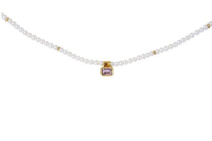 Pearl & Sapphire Necklace