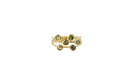 Green Sapphire Jazz Ring