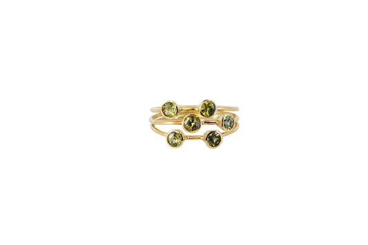 Green Sapphire Jazz Ring