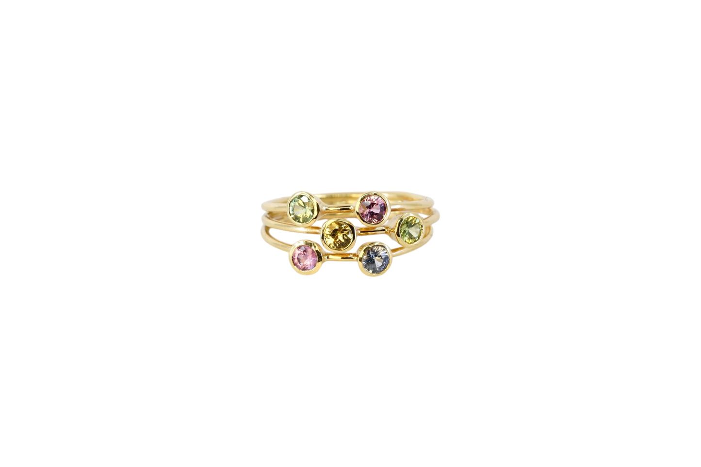 Multicolour Pastel Sapphire Jazz Ring