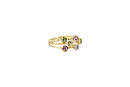 Multicolour Pastel Sapphire Jazz Ring