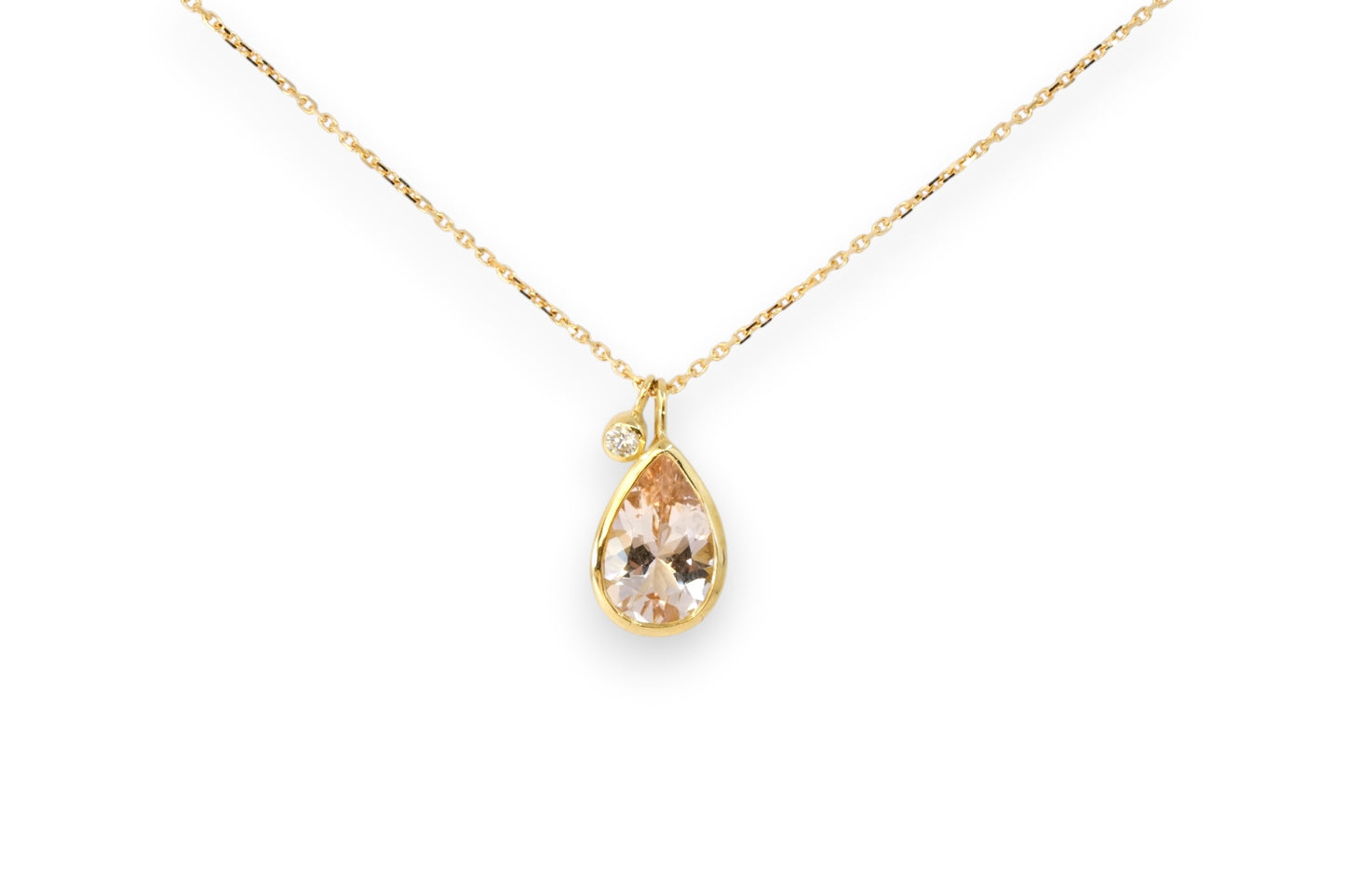 Morganite & Diamond Pendant Necklace | Libby Rak Jewellery