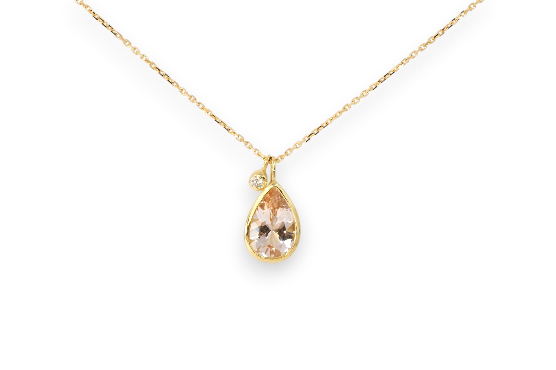 Morganite & Diamond Pendant Necklace | Libby Rak Jewellery