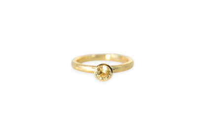 Pale Yellow Sapphire Solitaire Ring | Libby Rak Jewellery