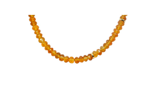 Orange Tourmaline Bead Necklace