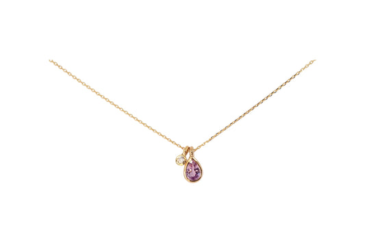 Pink Sapphire 9ct Gold Charm Pendant
