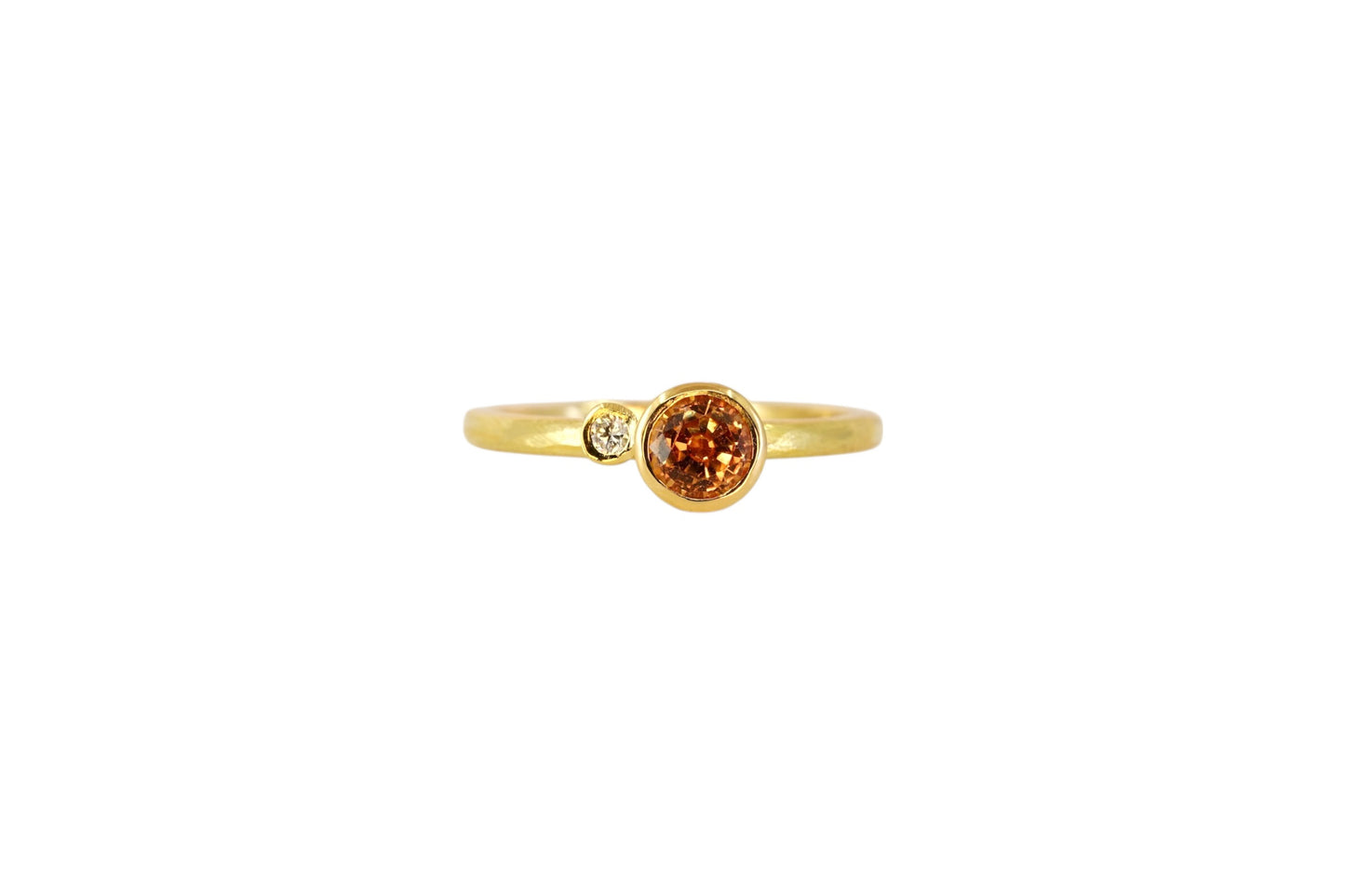 Orange  Sapphire Sweetie Ring