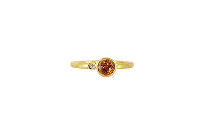 Orange  Sapphire Sweetie Ring