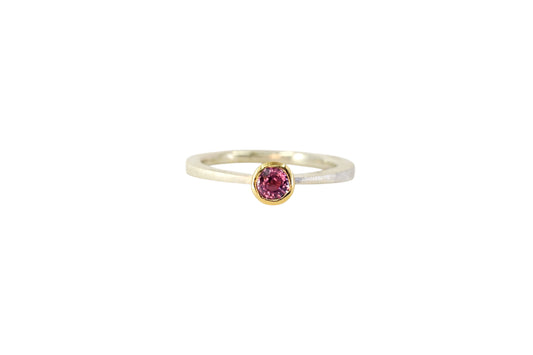 Bright Pink Sapphire on a Tapered Band