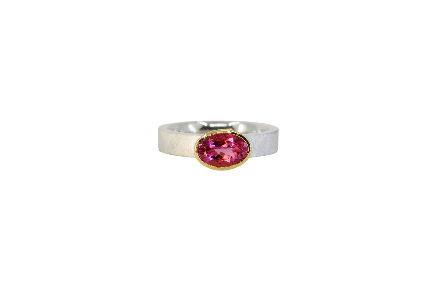 Oval Pink Tourmaline Ring
