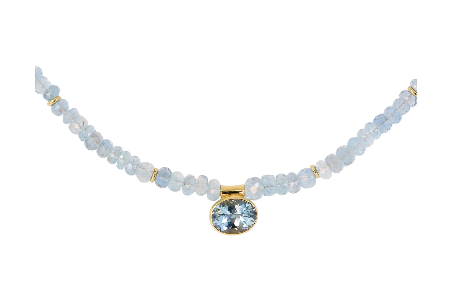 Aquamarine Beaded Necklace