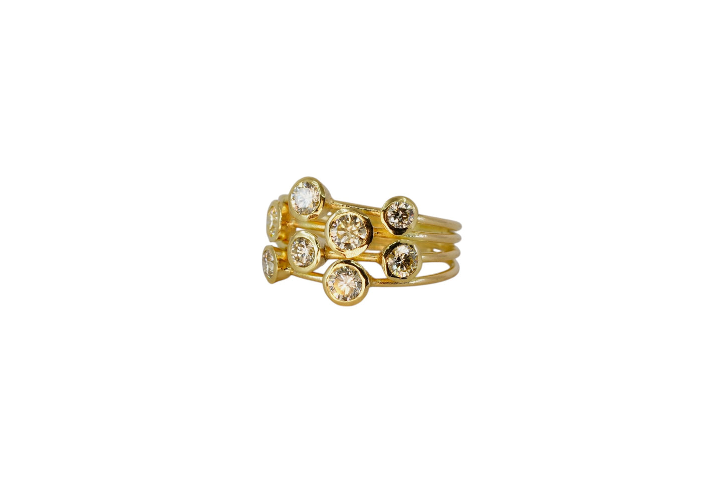 Champagne Diamond Jazz Ring