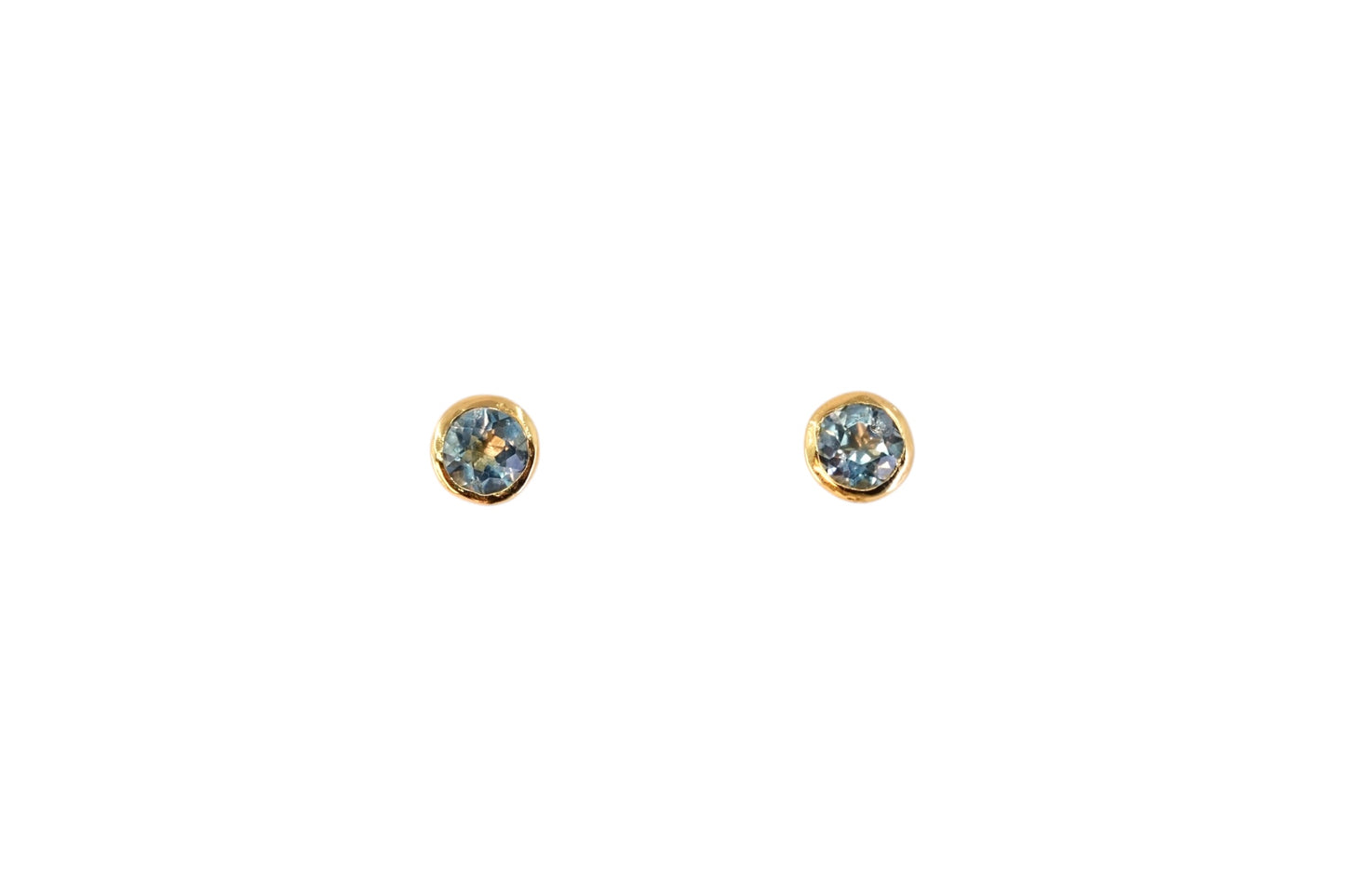 Aquamarine Gold Studs