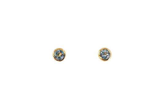 Aquamarine Gold Studs