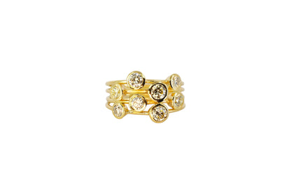 Champagne Diamond Jazz Ring