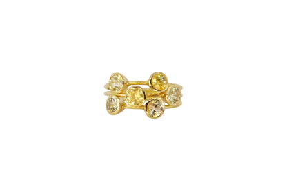 Yellow Sapphire  Jazz Ring