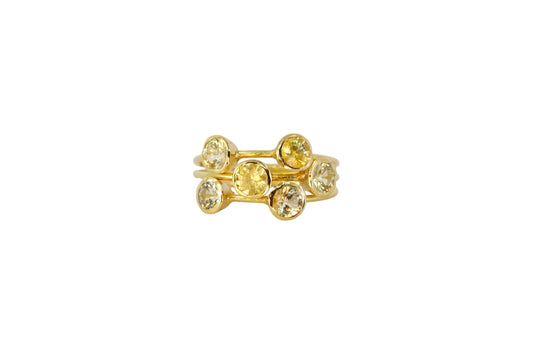 Yellow Sapphire  Jazz Ring