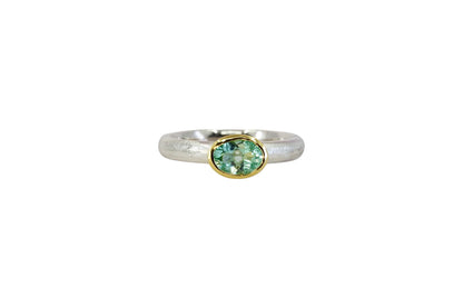 Oval Mint Green Tourmaline Ring
